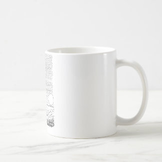 De Café Doodle dourado na caneca da praia