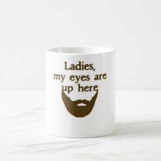 De Café Dos olhos caneca da barba acima aqui