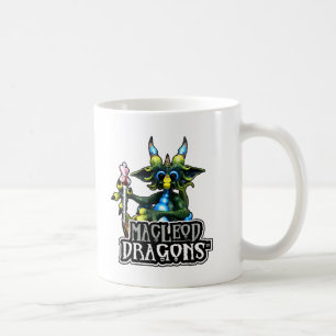De Café Dragão verde 11oz do tesouro da DM. Caneca