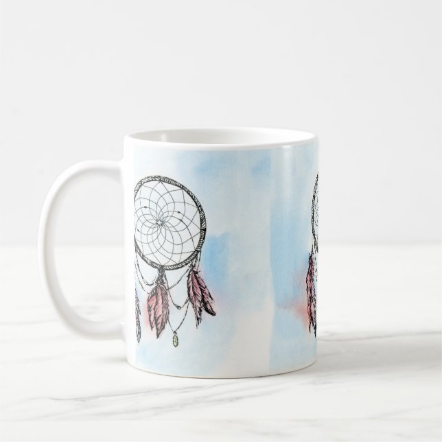 De Café Dreamcatcher Dreamcatcher design em uma caneca (Esquerda)
