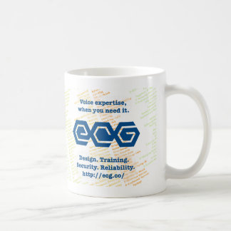 De Café ECG "eu SORVO do coração" geei a caneca