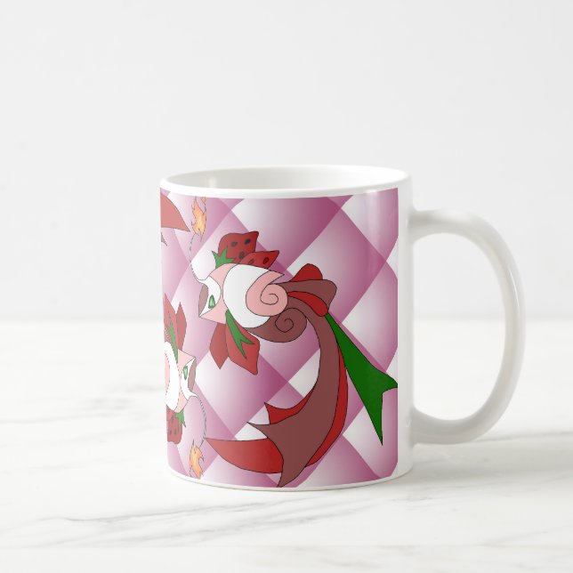 De Café Edredão do rosa da caneca do amor da morango (Direita)