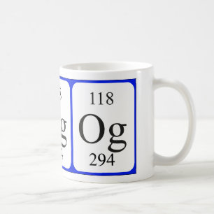 De Café Elemento 118 caneca branca - Oganesson