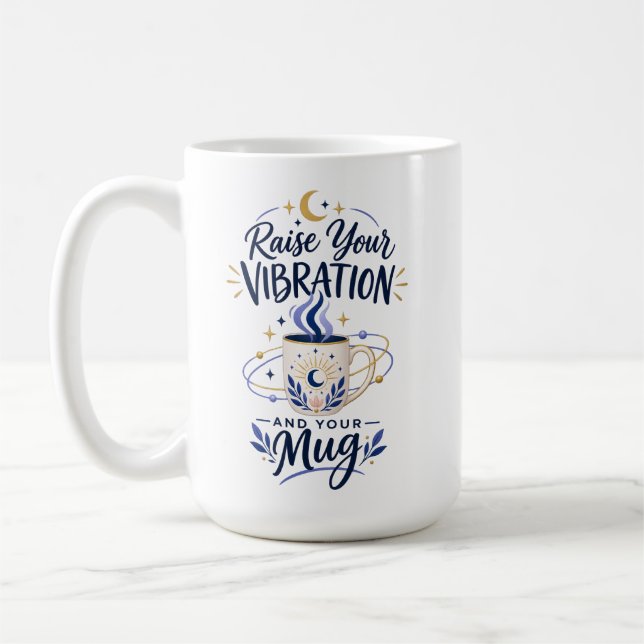 De Café Eleve Sua Vibração—e Sua Caneca Caneca Celestial (Esquerda)