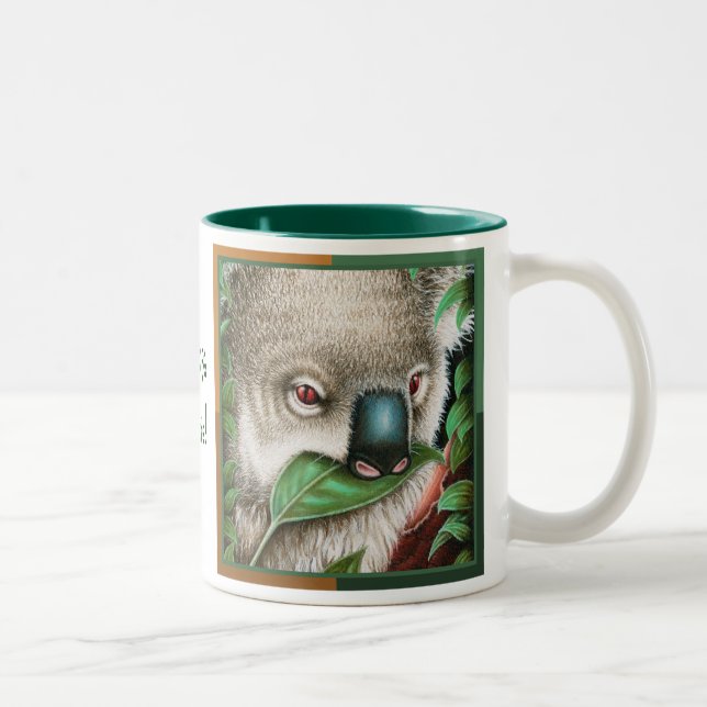 De Café Em Dois Tons 100% bonito! Caneca do Koala (Direita)