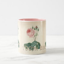 100th Caneca cor-de-rosa do vintage da celebração