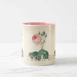 De Café Em Dois Tons 100th Caneca cor-de-rosa do vintage da celebração