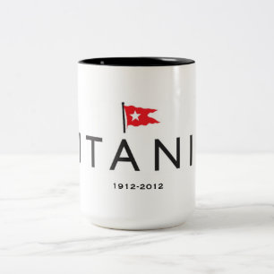 De Café Em Dois Tons 100th caneca titânica do aniversário com logotip