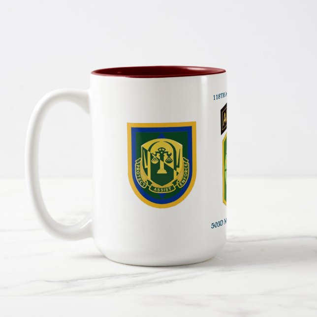 De Café Em Dois Tons 118TH CANECA da EMPRESA da POLÍCIA MILITAR (Esquerda)
