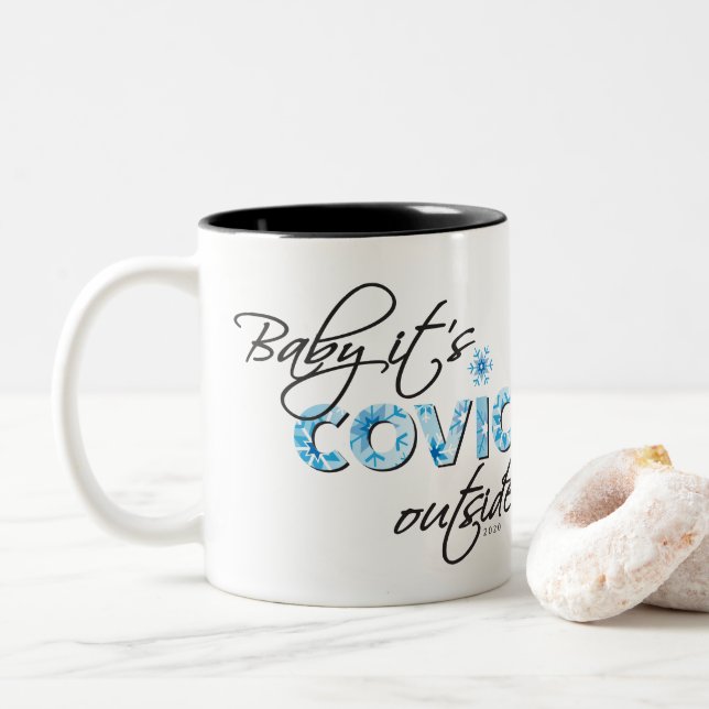 De Café Em Dois Tons 2020 Covid Fora da Caneca (Com Donut)