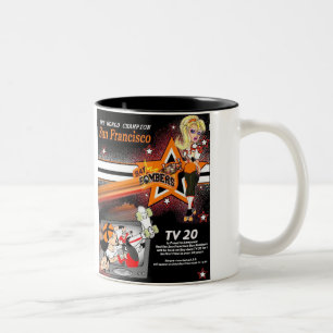 De Café Em Dois Tons 55th Caneca do bombardeiro do aniversário