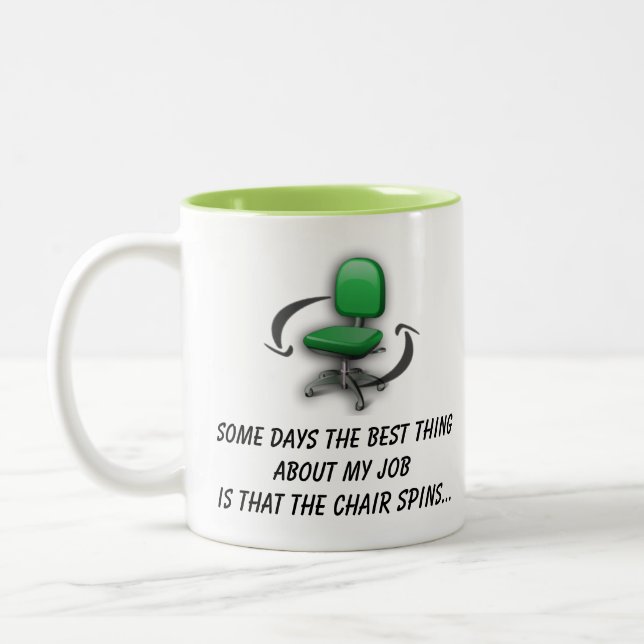 De Café Em Dois Tons A cadeira do trabalho gira a caneca (o verde) (Esquerda)