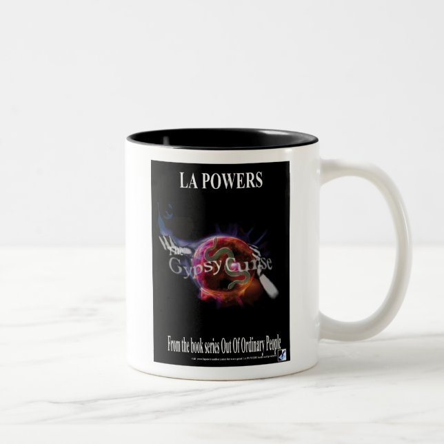 De Café Em Dois Tons A caneca aciganada da capa do livro da praga (Direita)