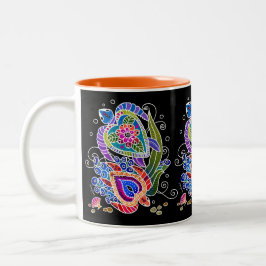 De Café Em Dois Tons A caneca BINDI TURTLE escolhe o fundo e o estilo