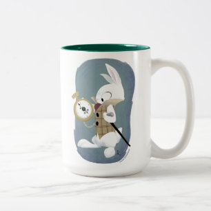 De Café Em Dois Tons A caneca branca do coelho