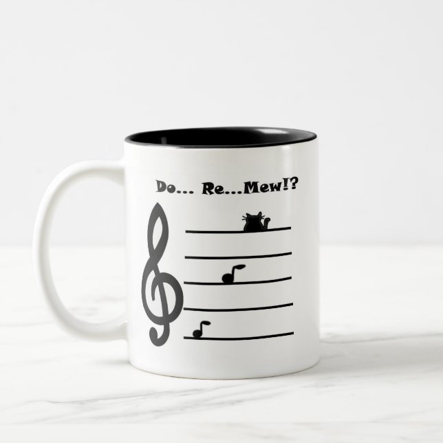 De Café Em Dois Tons A caneca "… com referência a… mew?! " (Esquerda)