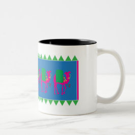 De Café Em Dois Tons A caneca cultural tribal dos camelos