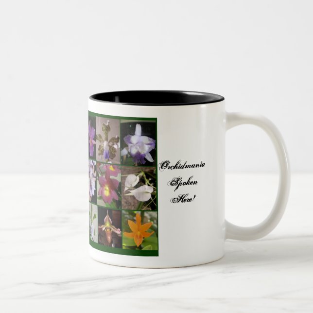 De Café Em Dois Tons A caneca do amante da orquídea (Direita)