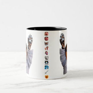 De Café Em Dois Tons a caneca do hobbHype com Emote a listra