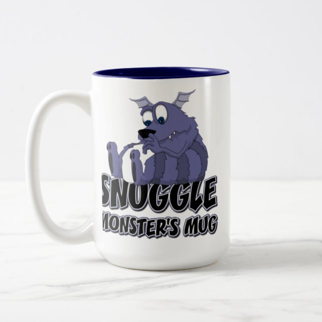 De Café Em Dois Tons A caneca do monstro do Snuggle (Esquerda)