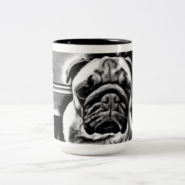 De Café Em Dois Tons A caneca do Pug (Centro)