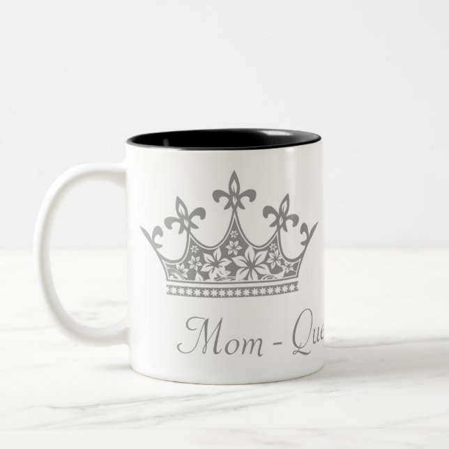 De Café Em Dois Tons A caneca feita sob encomenda da mãe cinzenta da (Esquerda)