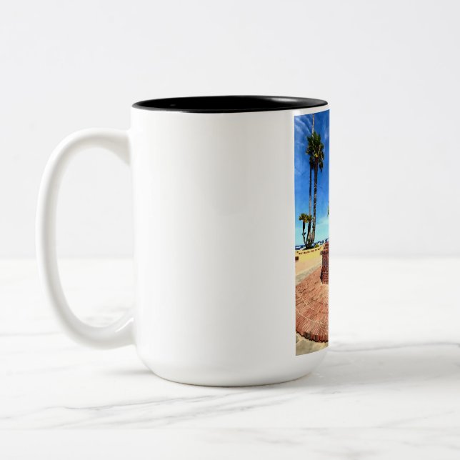 De Café Em Dois Tons A Caneca Tile Fountain (Esquerda)