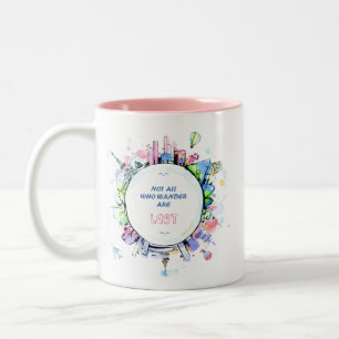 DE CAFÉ EM DOIS TONS A CANECA VAGUEIA