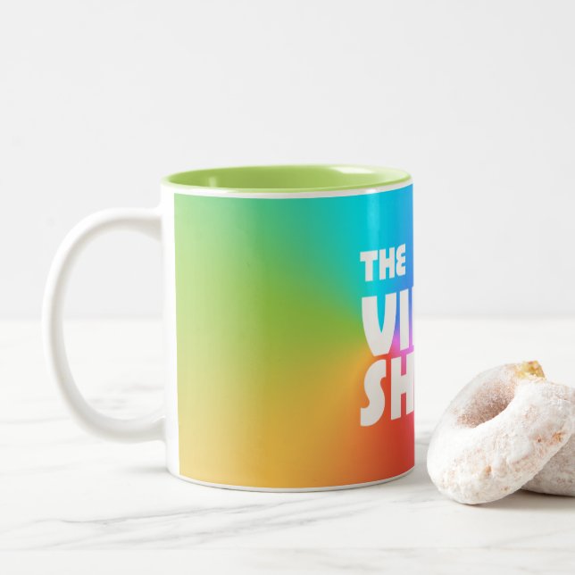 De Café Em Dois Tons A caneca video da loja (Com Donut)