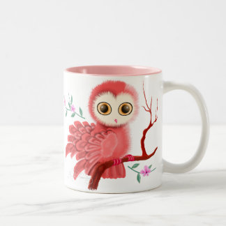 De Café Em Dois Tons A caneca Wistful do coletor da coruja por