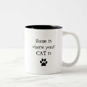 De Café Em Dois Tons A casa é o lugar onde seu CAT é caneca