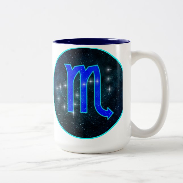 De Café Em Dois Tons A Escorpião Stars a caneca (Direita)