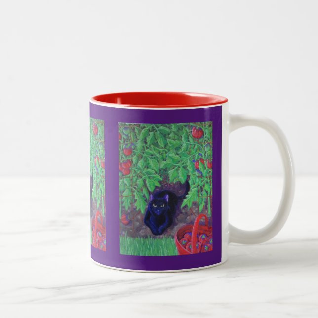 De Café Em Dois Tons À espreita na caneca Tomates (Direita)