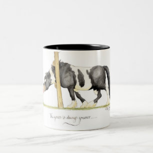 De Café Em Dois Tons "A grama é sempre mais verde…" Caneca