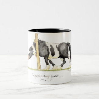 De Café Em Dois Tons "A grama é sempre mais verde…" Caneca