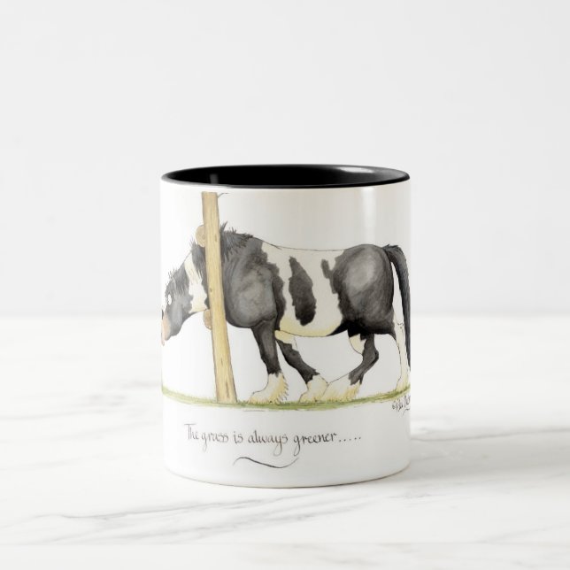 De Café Em Dois Tons "A grama é sempre mais verde…" Caneca (Centro)