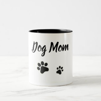 De Café Em Dois Tons A mamã do cão com pata imprime a caneca