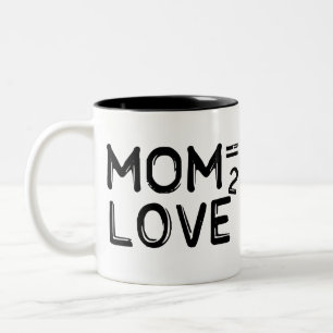 De Café Em Dois Tons A mamã iguala a caneca esquadrada amor do Dois-To