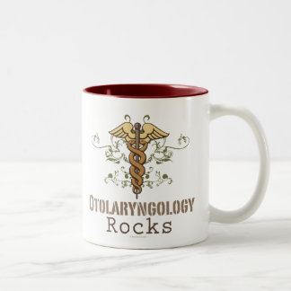 De Café Em Dois Tons A otolaringologia balança a caneca do Caduceus