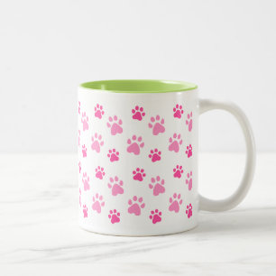 De Café Em Dois Tons A pata animal bonito imprime a caneca
