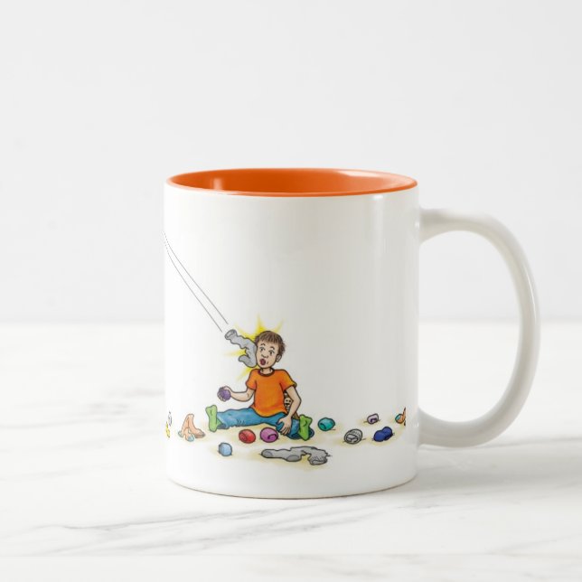 De Café Em Dois Tons A peúga guerreia caneca (Direita)