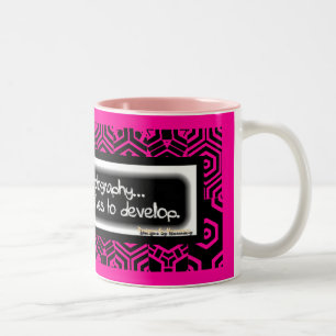 De Café Em Dois Tons A vida é como a fotografia. Caneca