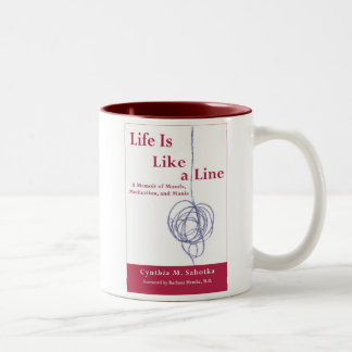 De Café Em Dois Tons A vida é como uma linha caneca bipolar autêntica