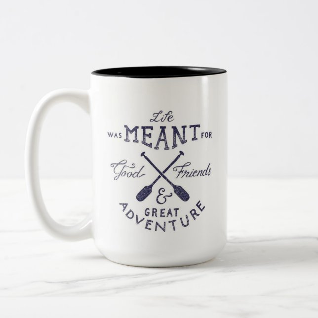 De Café Em Dois Tons A "vida foi significada. "- Caneca preta do (Esquerda)