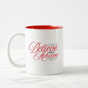 De Café Em Dois Tons Acredite e consiga a caneca