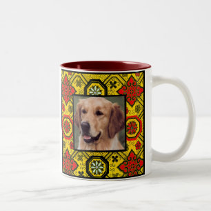 DE CAFÉ EM DOIS TONS ADICIONE SUA PRÓPRIA CANECA DA FOTO
