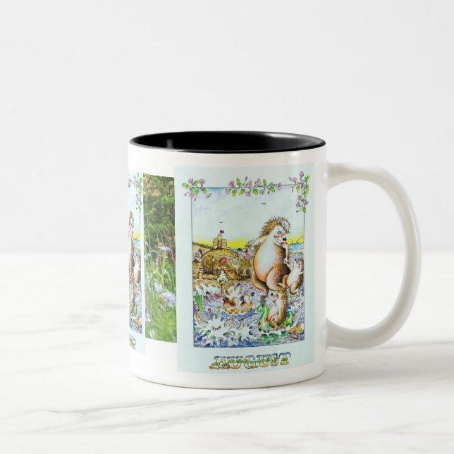 De Café Em Dois Tons Agosto, caneca do aniversário do ouriço (Direita)