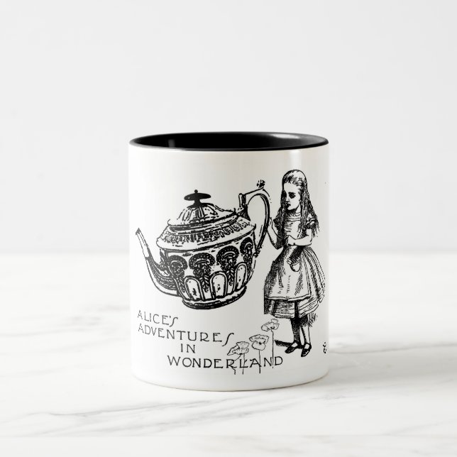 De Café Em Dois Tons Alice na caneca do país das maravilhas (Centro)