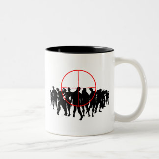 De Café Em Dois Tons Alvo para a cabeça! - caneca