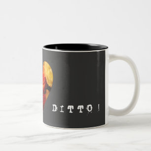 De Café Em Dois Tons Ame-o Ditto caneca